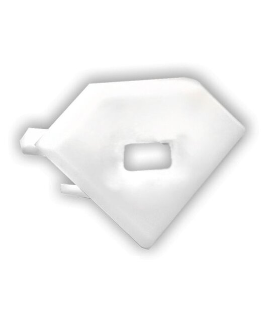 Eindkap met kabeldoorvoer - C23.2WIT