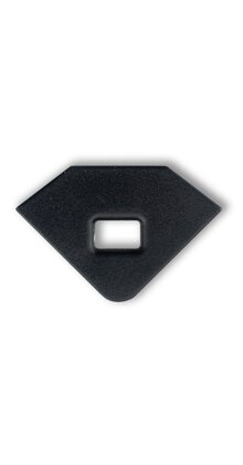 Eindkap met kabeldoorvoer - C23.2ZWART