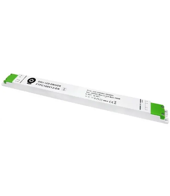 SLIM DALI LED voeding 100 watt 12 volt 8,33 Ampère - IP20 - compact - FTPC100V12-S-DA6