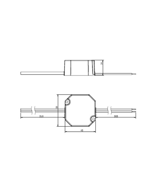 Wandcontactdoos Dimbare Mini LED voeding 12 watt 24 volt 0,08 Ampère - IP65 -Dimbare Mini LED voeding 12 watt 24 volt 0,08 Ampère - IP65