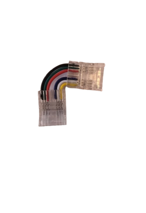 Hoek COB connector RGBCCT 90 graden - soldeervrije connector - IP20