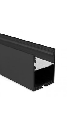LED profiel XL 3 meter inclusief klikafdekking 40mm x 50 mm - XL40ZWART