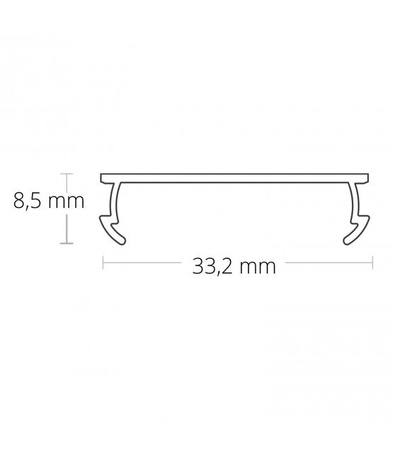 LED profiel XL 3 meter inclusief klikafdekking 40mm x 50 mm - XL40ALU