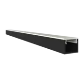 Zwart SLIM LED profiel met klikafdekking 10 mm x 8 mm - SLIM308ZWART