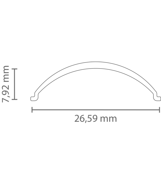 LED hoekprofiel met ronde klikafdekking 28,65 mm x 16,05 mm - C333ALU