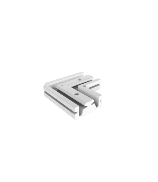 LED profiel 90 graden binnenhoek verbinder XL306ALU, XL306WIT, XL306ZWART serie verbindingsstuk hoek - inclusief schroeven