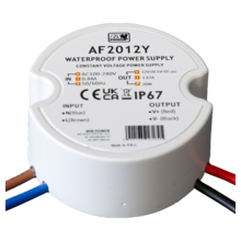 Wandcontactdoos Mini LED voeding 20 watt 12 volt 1,67 Ampère – IP67 waterdicht – AF2012Y