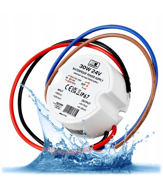 Wandcontactdoos Mini LED voeding 15 watt 24 volt 0,62 Ampère – IP67 waterdicht – AF1524Y