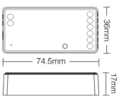 5 in 1 Zigbee + 2,4ghz / TUYA LED controller 5 in 1 - voor Single Color/Dual White/RGB/RGBW/RGBWW/RGBCCT LED strips 12-24v - SZ5