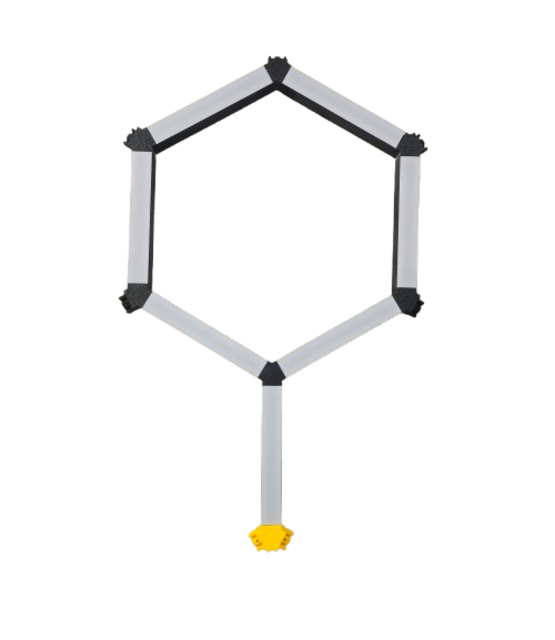 LED profiel honingraat Y verbinder XL306ZWART serie verbindingsstuk - inclusief schroeven