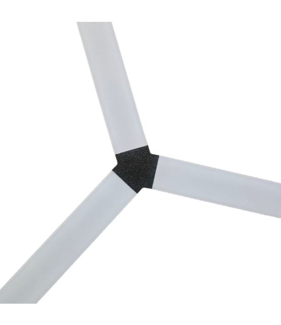 LED profiel honingraat Y verbinder XL306ZWART serie verbindingsstuk - inclusief schroeven