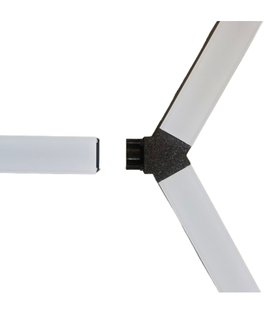 LED profiel honingraat Y verbinder XL306ZWART serie verbindingsstuk - inclusief schroeven