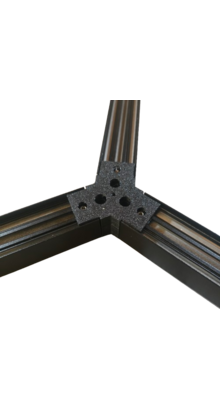 LED profiel honingraat Y verbinder XL306ZWART serie verbindingsstuk - inclusief schroeven