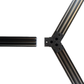 LED profiel honingraat Y verbinder XL306ZWART serie verbindingsstuk - inclusief schroeven