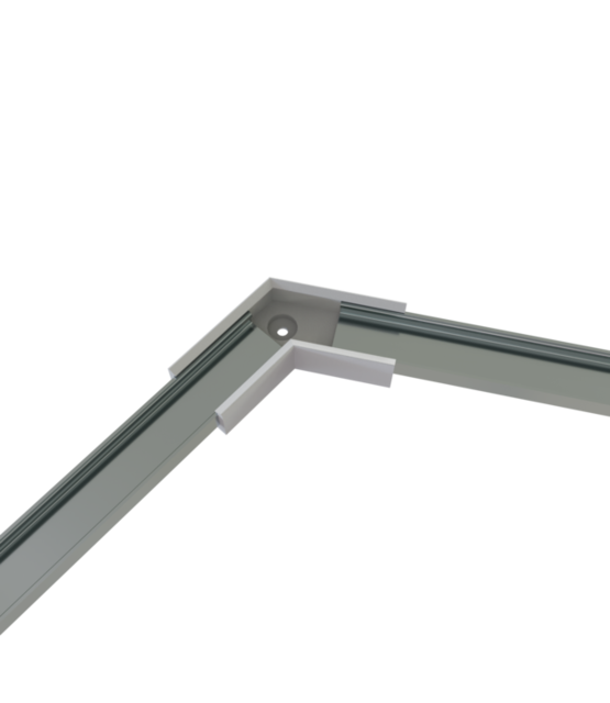 Hoek verbinder 120 graden voor LED profiel 301ALU