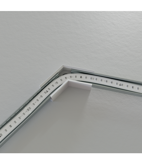 Hoek verbinder 120 graden voor Wit LED profiel 301WIT