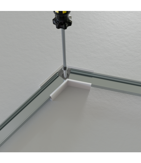 Hoek verbinder 120 graden voor Wit LED profiel 301WIT