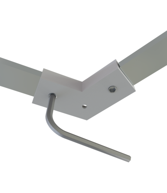 Hoek verbinder 120 graden voor Wit LED profiel 301WIT