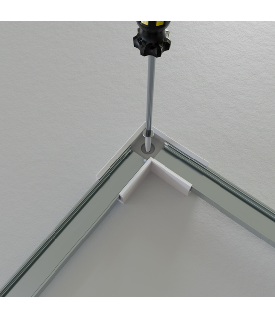 Hoek verbinder 90 graden voor LED profiel 301ALU