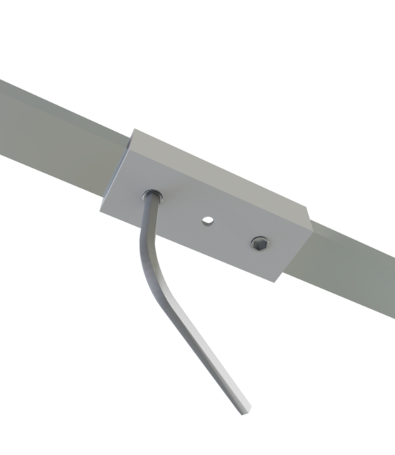 Rechte verbinder 180 graden voor LED profiel 301ALU