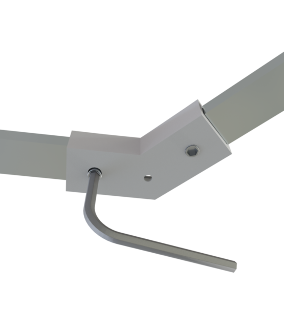 Hoek verbinder 135 graden voor Wit LED profiel 301WIT