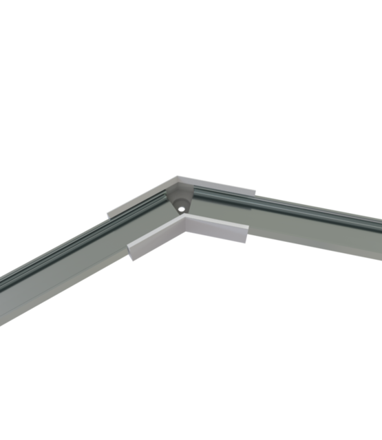 Hoek verbinder 135 graden voor Zwart LED profiel 301ZWART