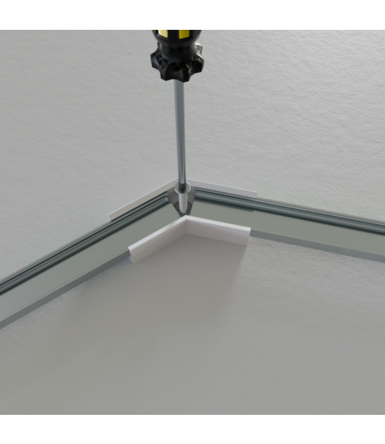 Hoek verbinder 135 graden voor Zwart LED profiel 301ZWART