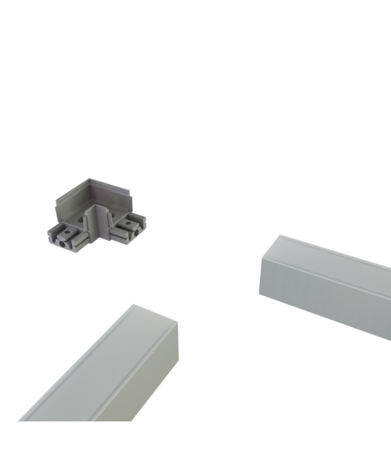 XXL Hoek verbindingen voor LED profiel XL306ZWART