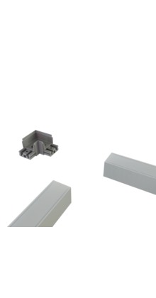Hoek verbinder 90° wit voor LED profiel XL306WIT