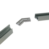 Connector 135° zwart voor LED profiel 318ZWART