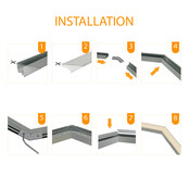 Connector 135° wit voor LED profiel 318WIT