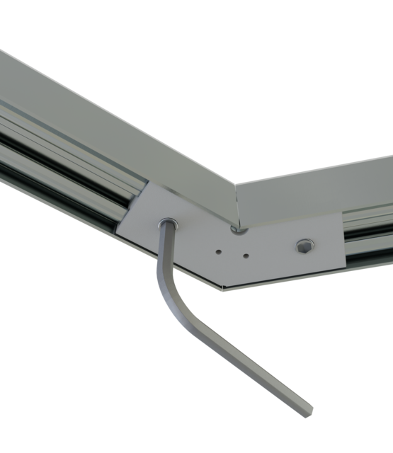 Connector 135° wit voor LED profiel 318WIT