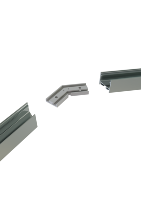 Connector 135° voor LED profiel 318ALU