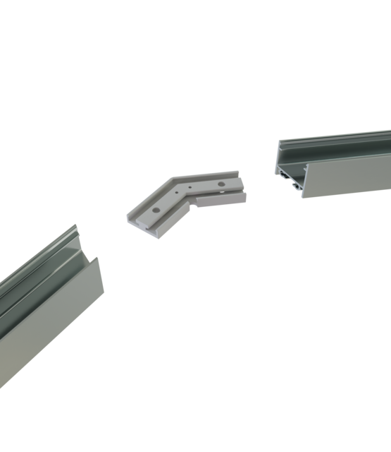 Connector 135° voor LED profiel 318ALU