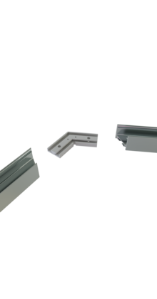 Connector 120° zwart voor LED profiel 318ZWART