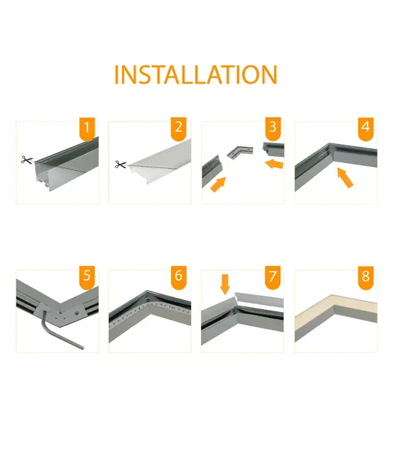 Connector 120° zwart voor LED profiel 318ZWART