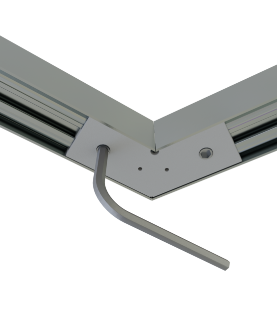 Connector 120° zwart voor LED profiel 318ZWART