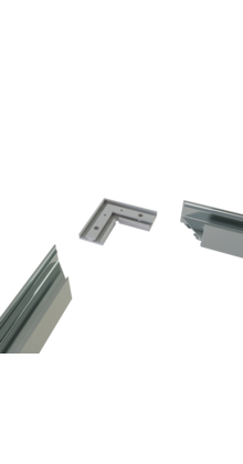 Connector 90° zwart voor LED profiel 318ZWART