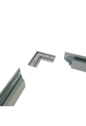 Connector 90° zwart voor LED profiel 318ZWART