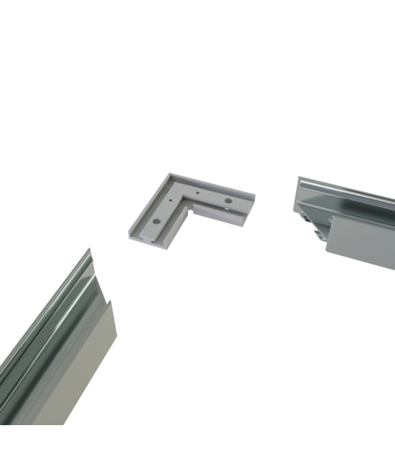 Connector 90° voor LED profiel 318ALU