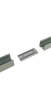 Connector 180° zwart voor LED profiel 318ZWART