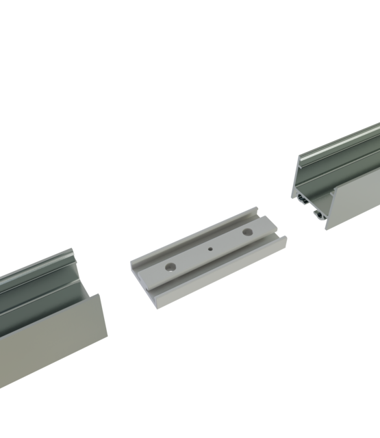 Connector 180° zwart voor LED profiel 318ZWART