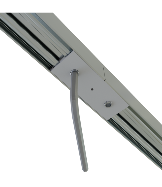 Connector 180° zwart voor LED profiel 318ZWART