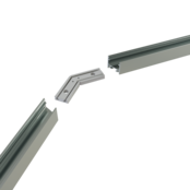 Hoek verbinding 135° zwart voor LED profiel 302ZWART