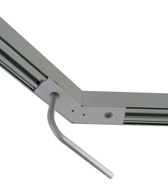 Hoek verbinding 135° zwart voor LED profiel 302ZWART