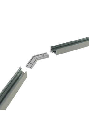 Hoek verbinding 135° alu voor LED profiel 302ALU
