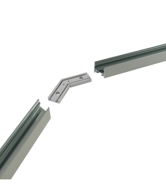 Hoek verbinding 135° alu voor LED profiel 302ALU