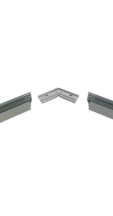 Hoek verbinder 120° wit voor LED profiel 302WIT