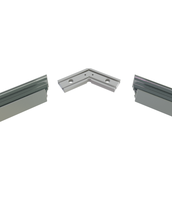 Hoek verbinder 120° wit voor LED profiel 302WIT
