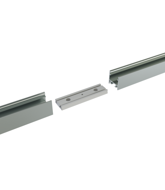 Connector 180° alu voor LED profiel 302ALU